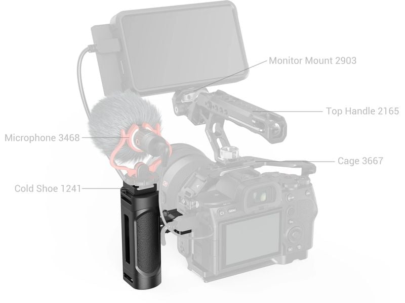 Smallrig Mini-Seitengriff-Kit Seitengriff mit Befestigungspunkten für Zubehör