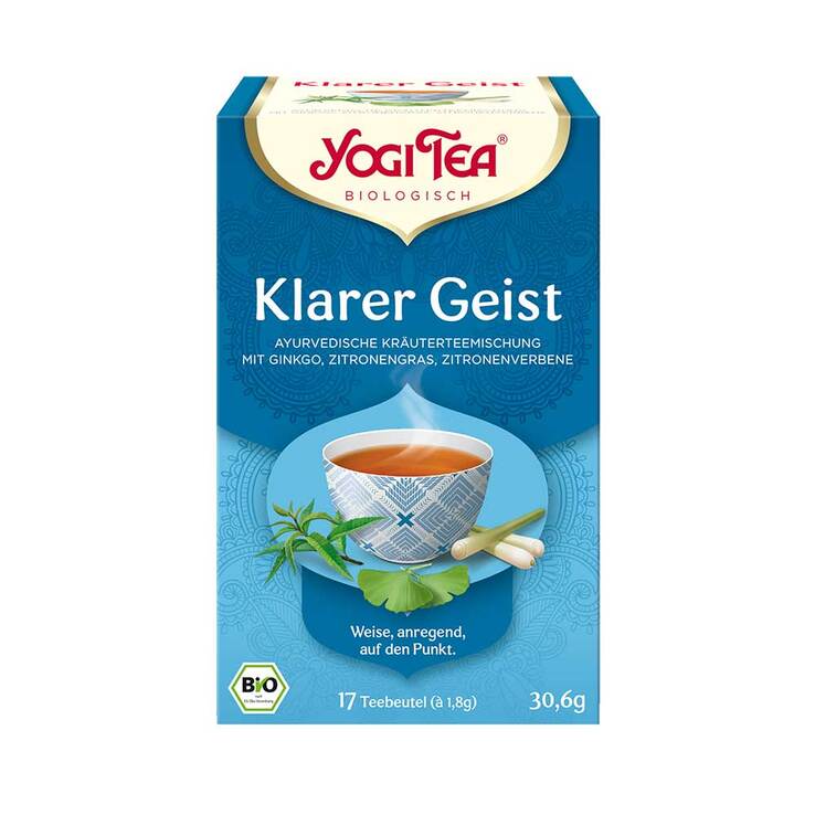 Yogi Tea Klarer Geist Bio, 17X1.8 g