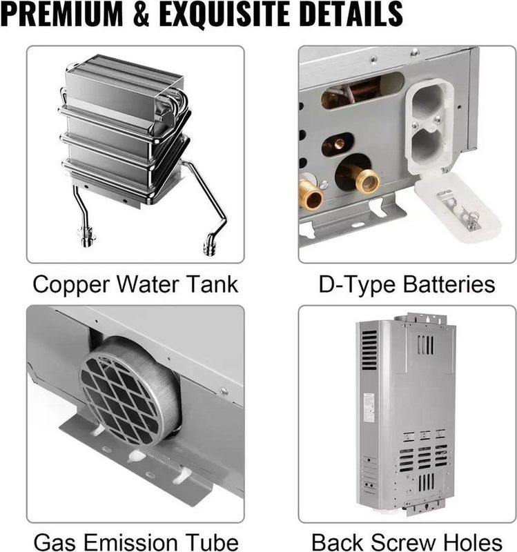 Propaan - Geiser 12L - LPG Geiser - Douche - Compact Design