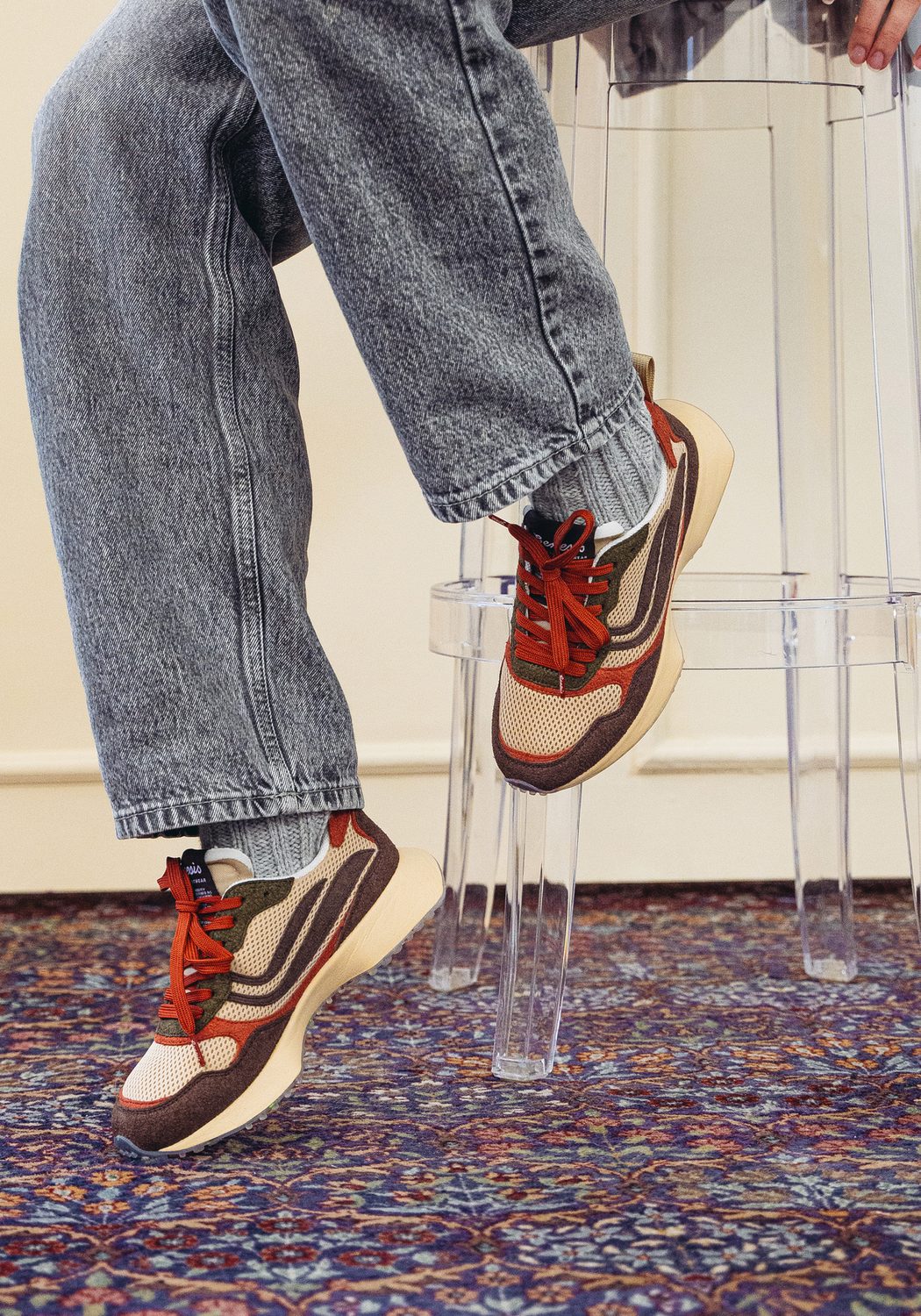 Genesis Sneaker G-Marathon Multi Mesh Hairy Moss/Almond/Terracotta