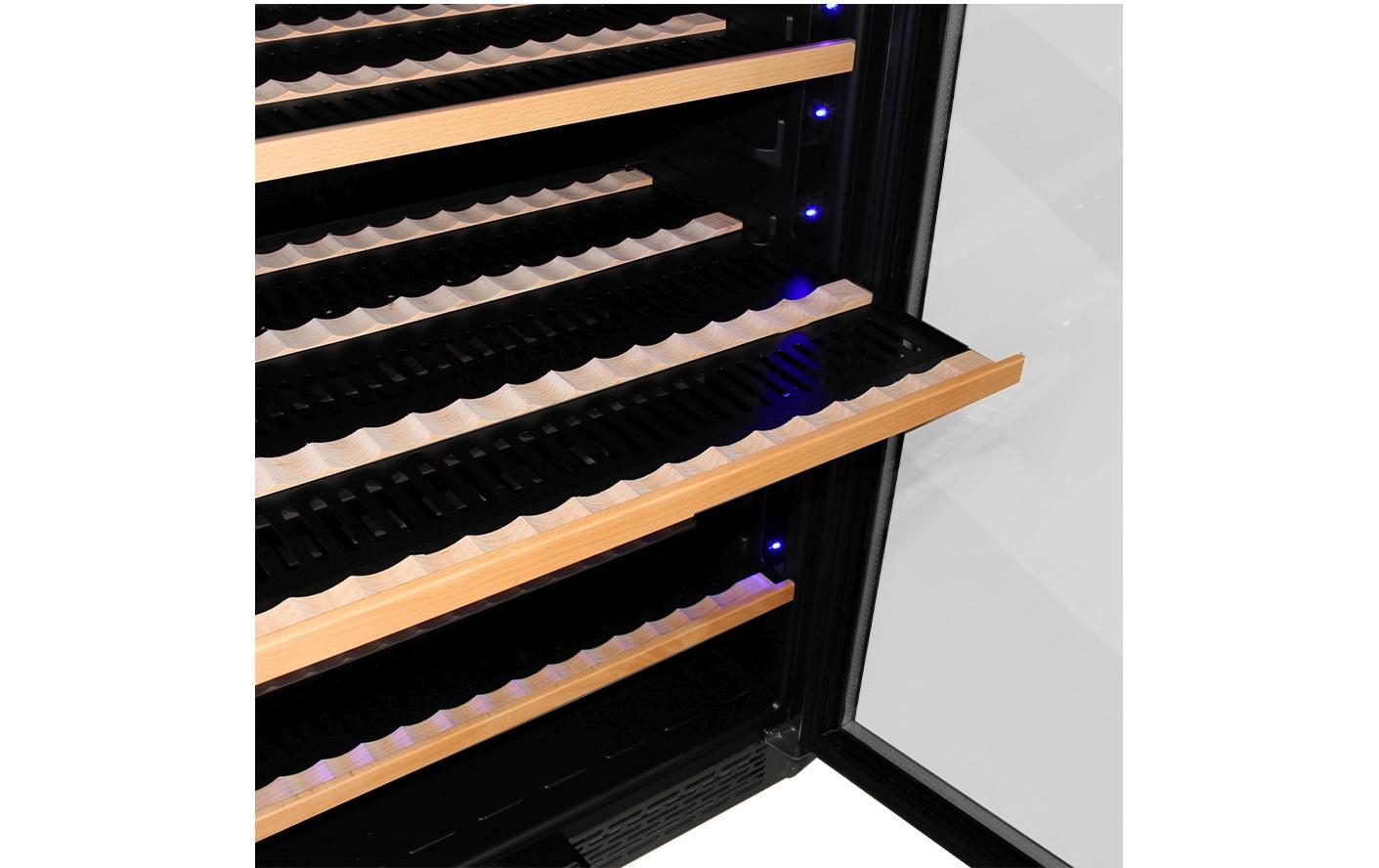 Weinklimaschrank ST300 Schwarz, Rechts<br>Freistehender Weinkühler