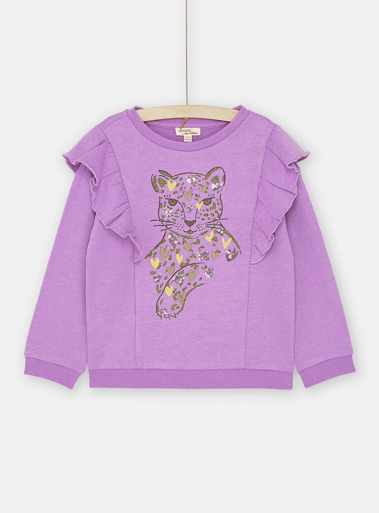 Sweat parme foncé fille