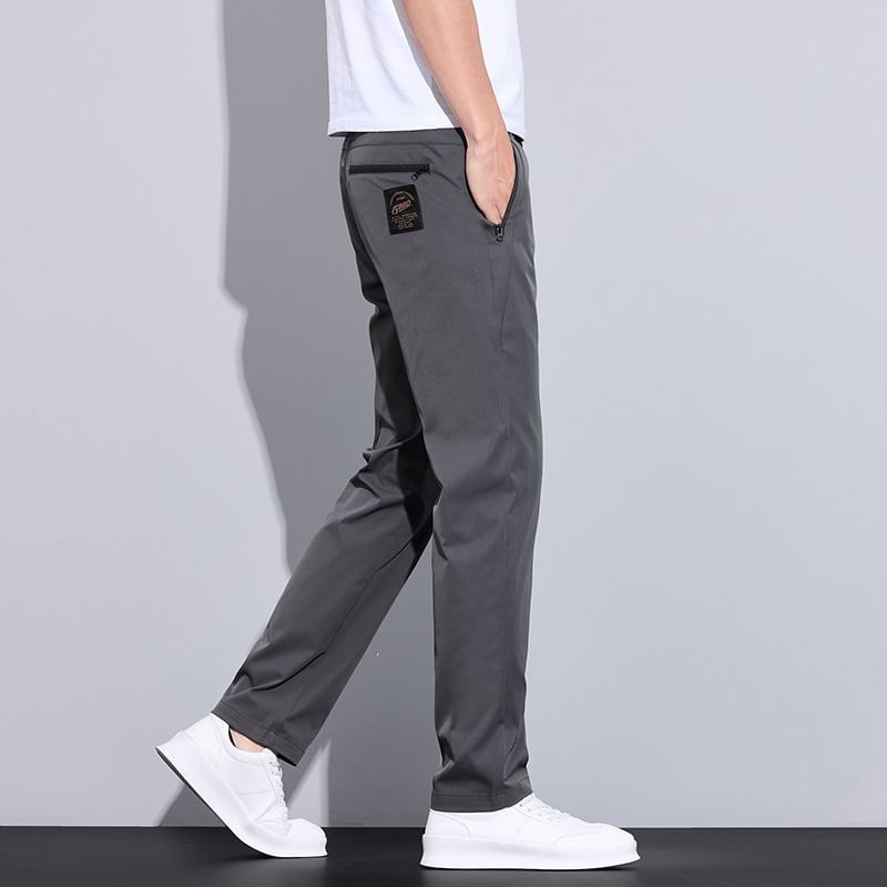 Nataro - Mid Rise Plain Tapered Pants