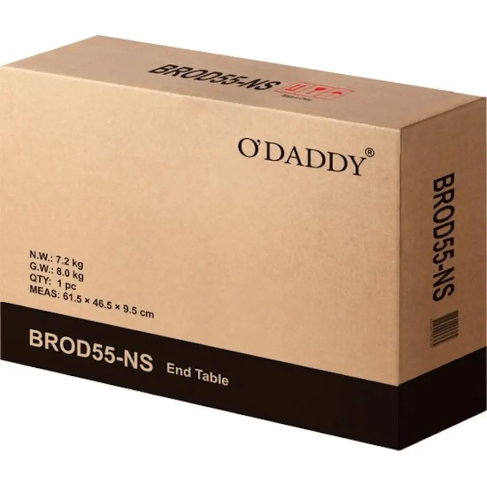 O'DADDY Industrieel Nachtkastje met Lade - 40x40x55 cm - Modern Bruin