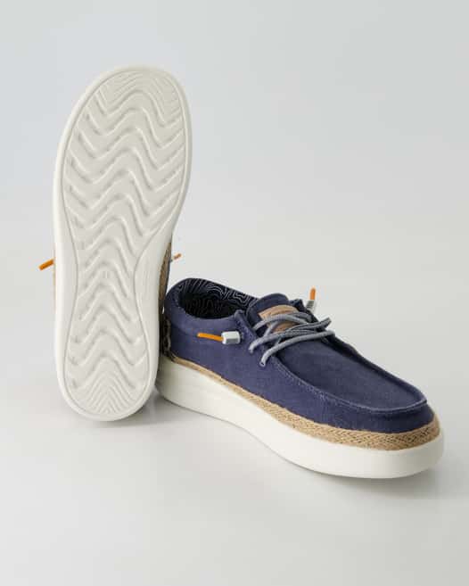 Fusion Lily linen navy Slipper in Blau