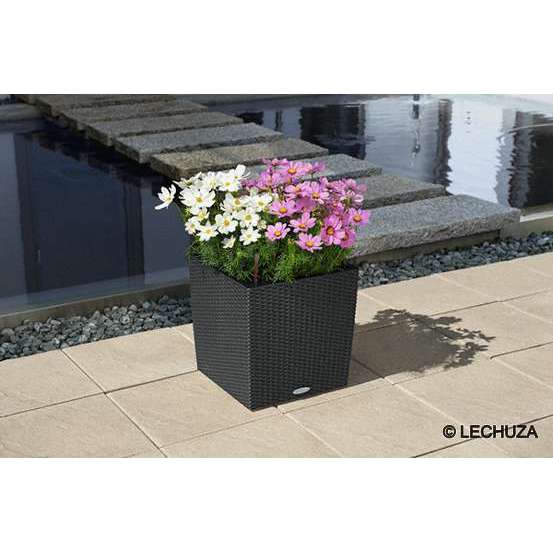 Cube Cottage en polypropylène, granit L. 40 x l. 40 x H. 39 cm
