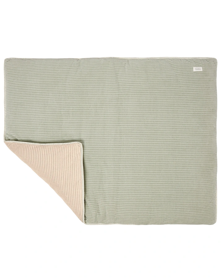 Krabbeldecke VIK (75x95) in shadow green/sand