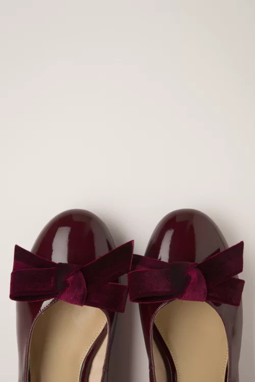 Lola Ramona ♥ Topvintage Alice Always in Style schoentjes in wijnrood