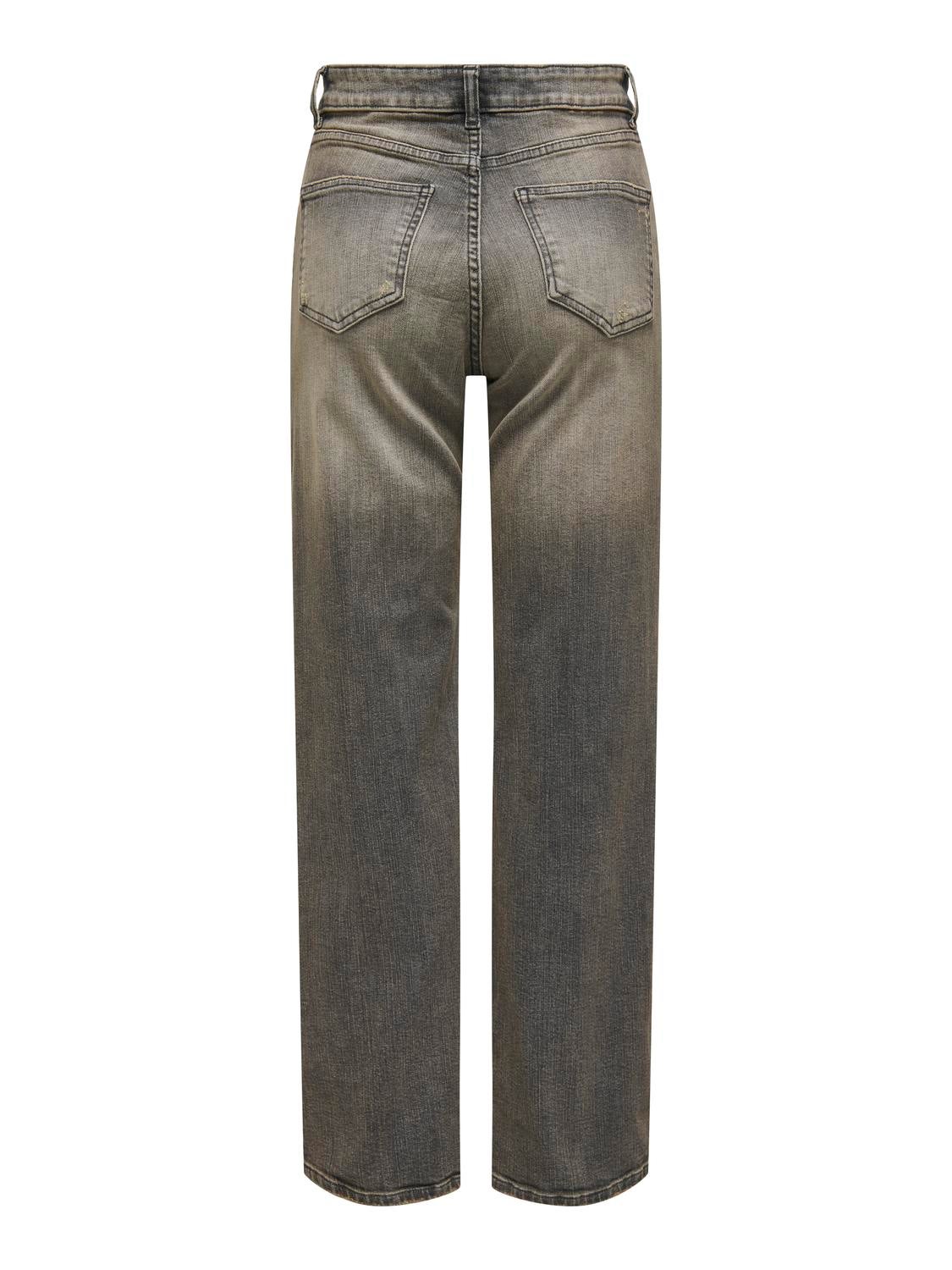 ONLJUICY Hohe Taille Weiter Beinschnitt Jeans Grey Denim