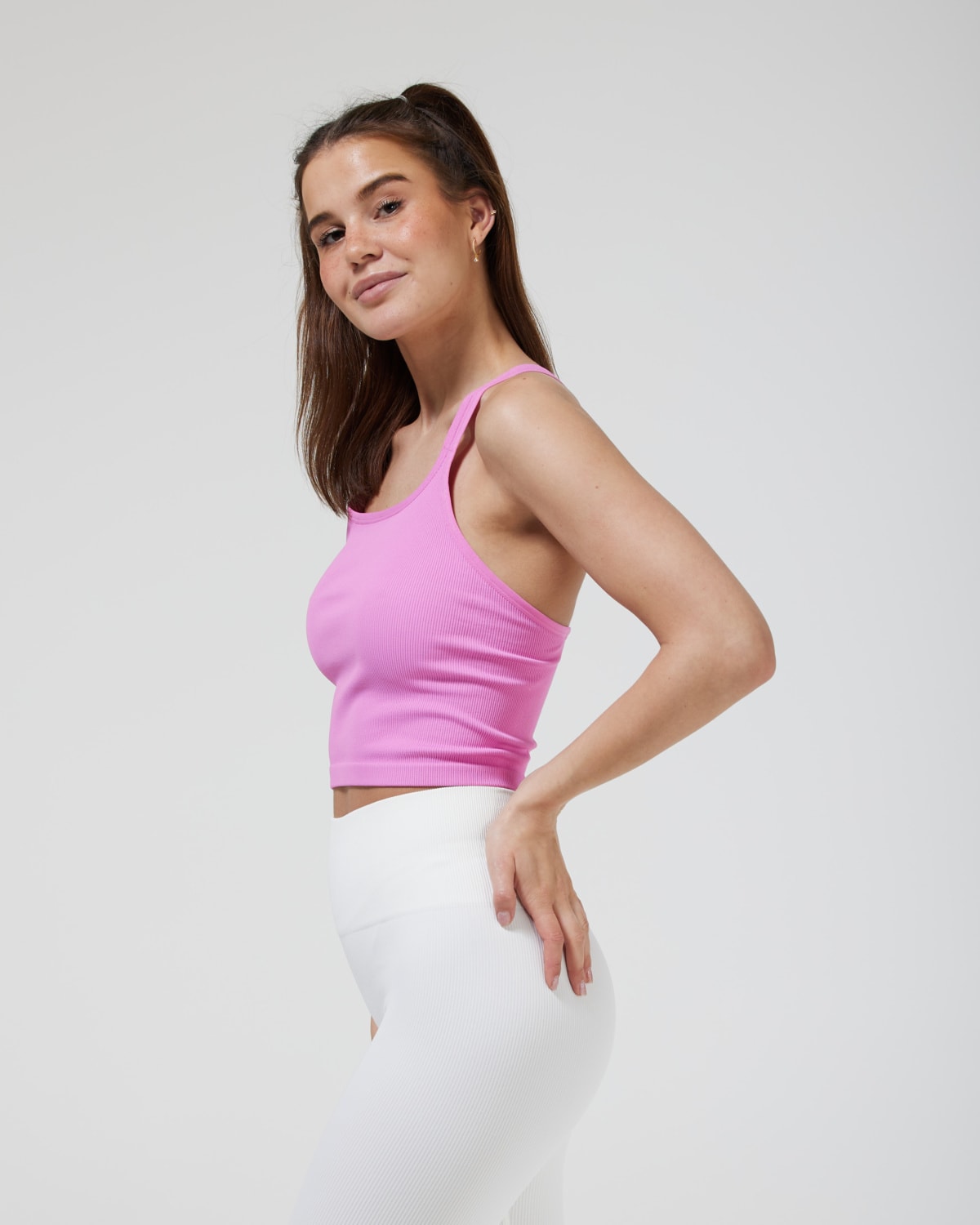 Bumpro Perfect Rib Crop Top Pink