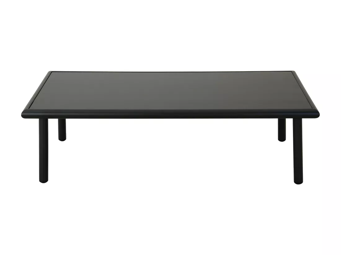 Salon de jardin en aluminium : un canapé 3 places, 2 fauteuils et une table basse - Noir coussins beiges - LAKIT de MYLIA