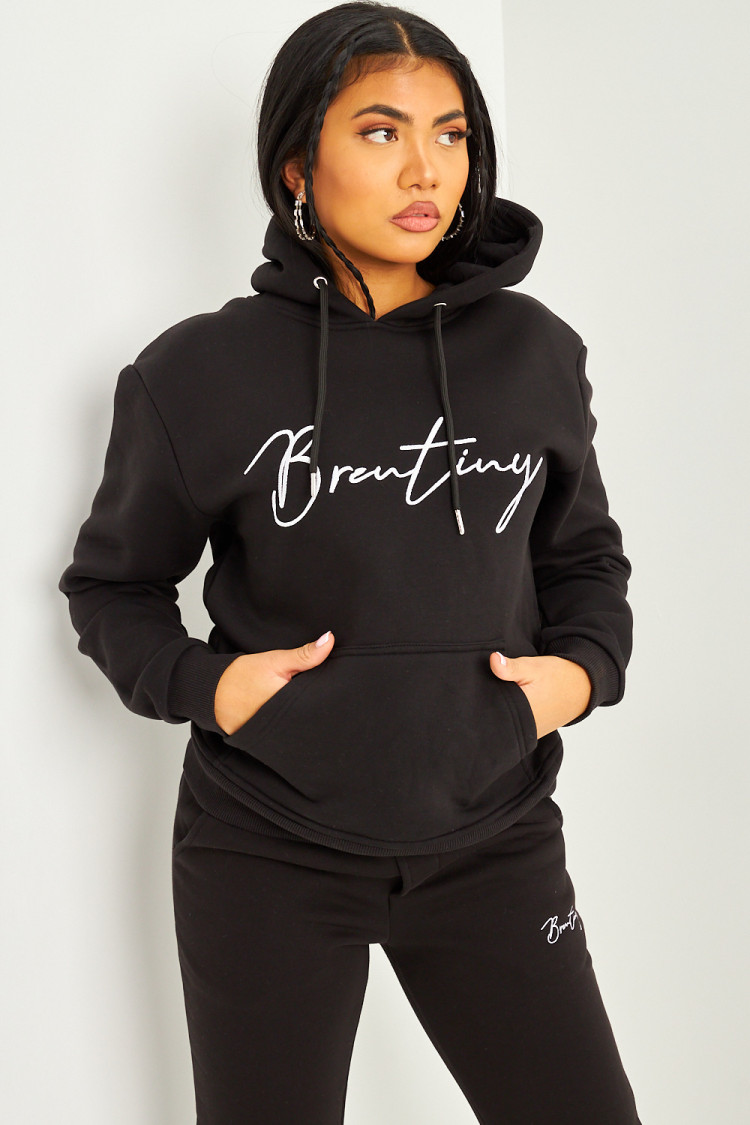 Sweat à capuche noir Brentiny