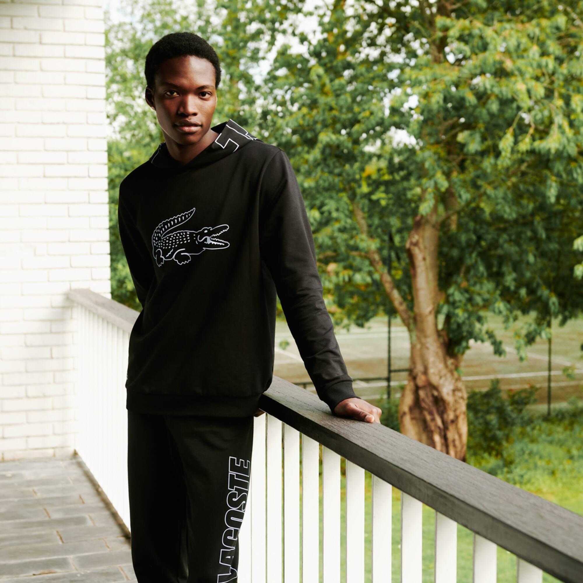 Fleece Lounge Hoodie Loungewear - Schwarz - Lacoste - Herren