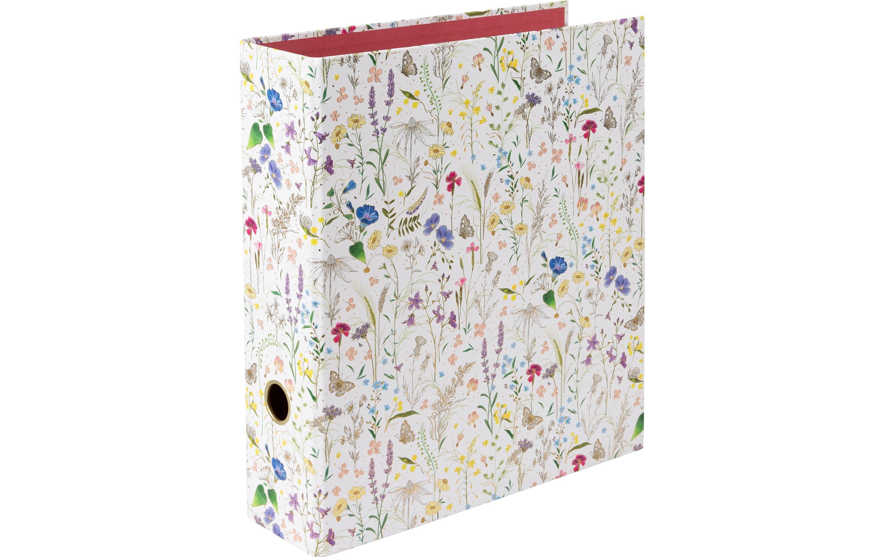 Ordner Summer Meadow white, A4, 8 cmA4-Ordner mit Hebelmechanik