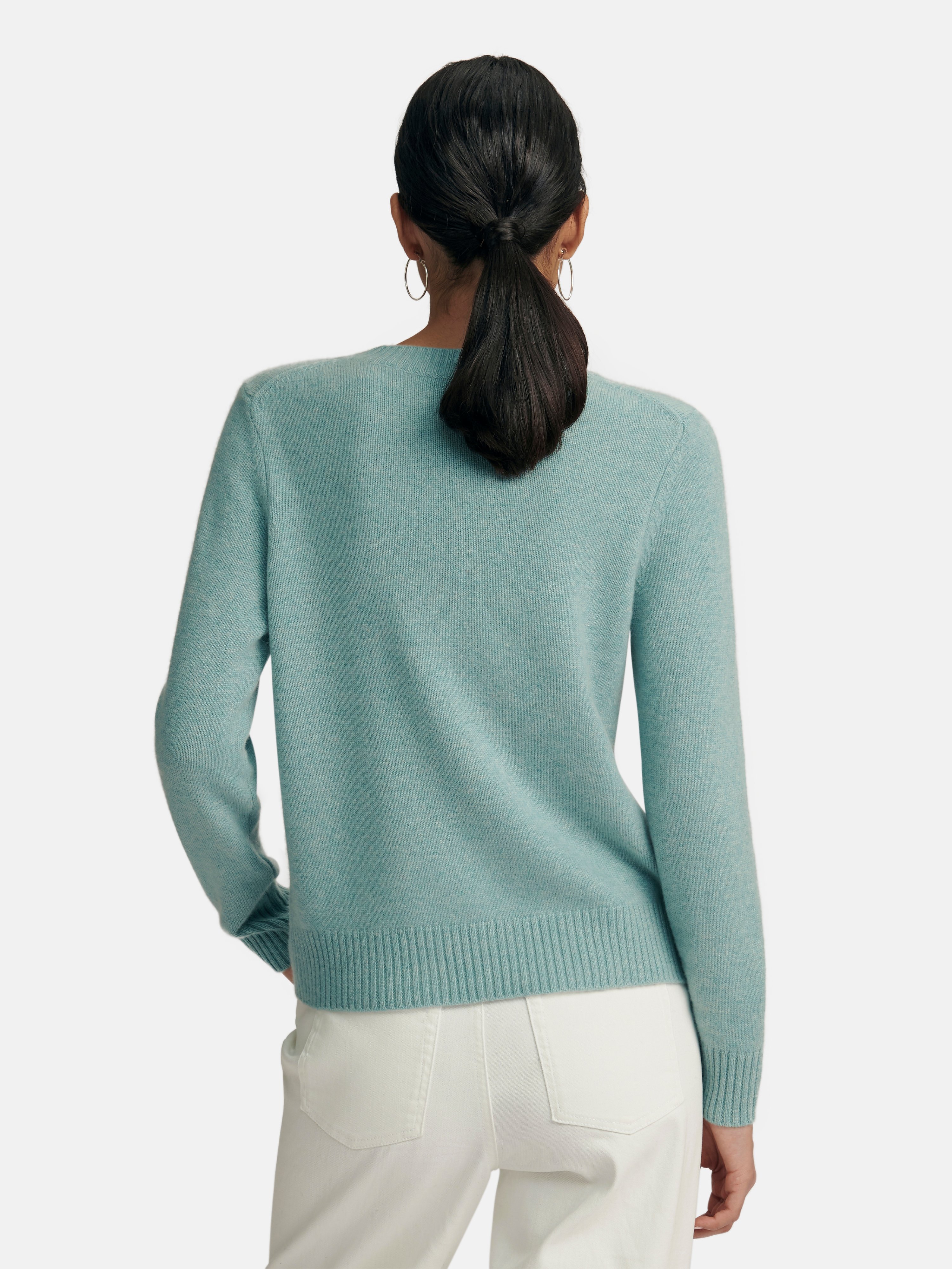 V-Pullover aus 100% Premium-Kaschmir