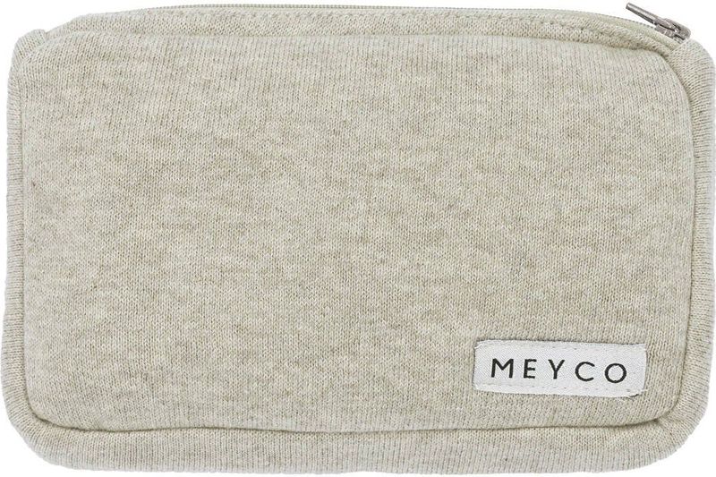 Meyco Baby Knit Basic billendoekjesetui - sand melange