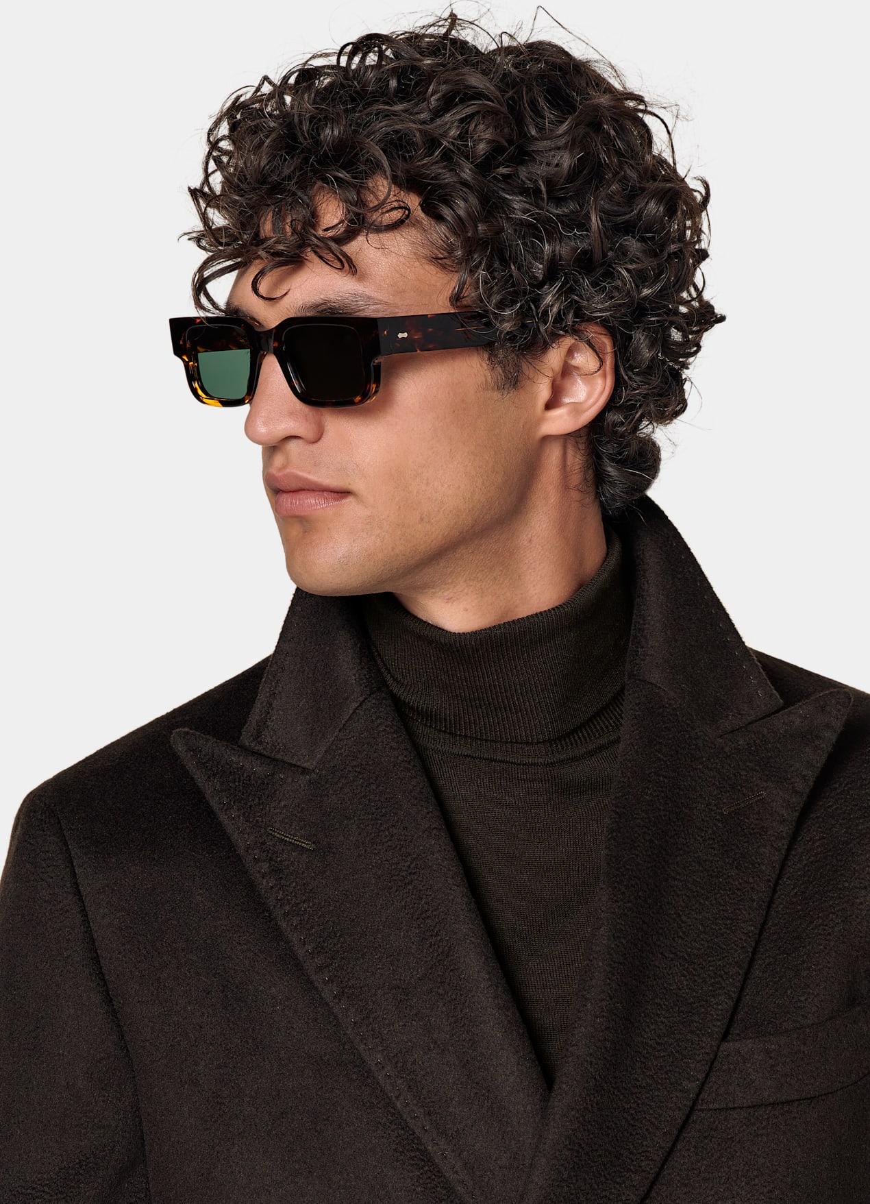 Manteau ceinturé marron foncé