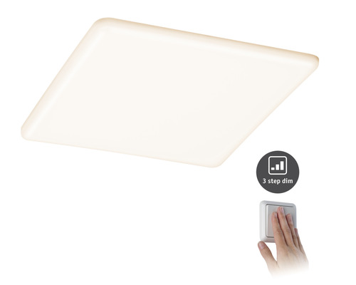 LED inbouwpaneel IP44 3-staps dimbaar 21W 2400 lm 3000K 21,5x21,5 cm Inbouwdiameter 4,5-19 cm Veluna VariFit satijn 230V