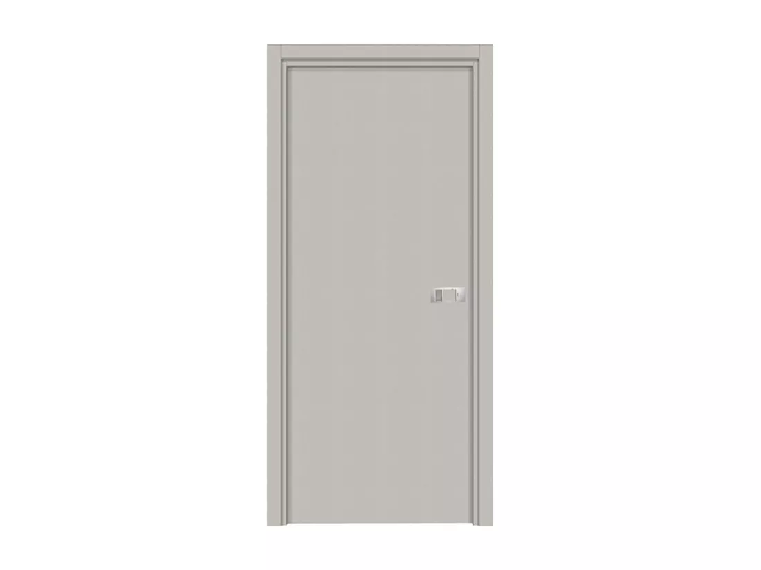 Bloc-porte Miro avec poignée Exclusive grise, H.204 x l.83 cm, aspect cuir argile