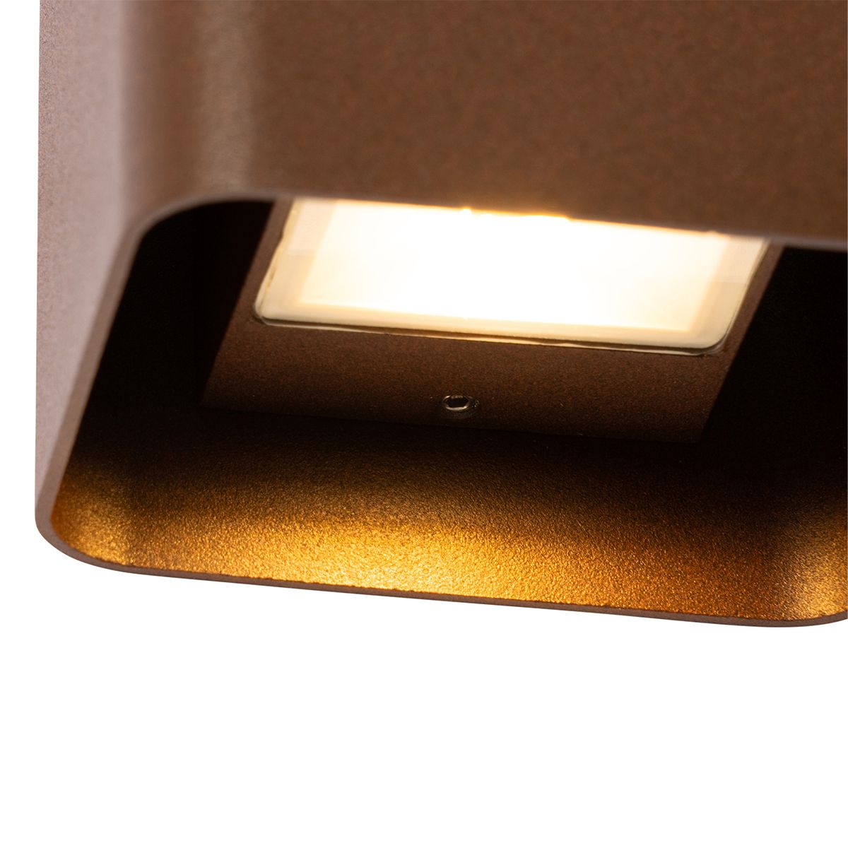 Moderne wandlamp roestbruin incl. LED IP54 vierkant - Evi