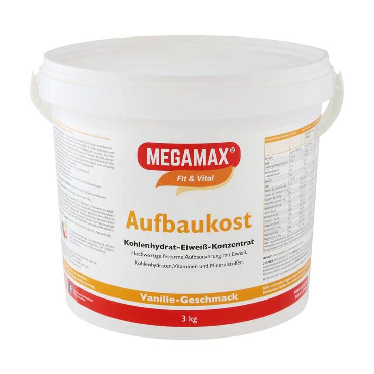 Megamax Aufbaukost Vanille Pulver, 3 kg