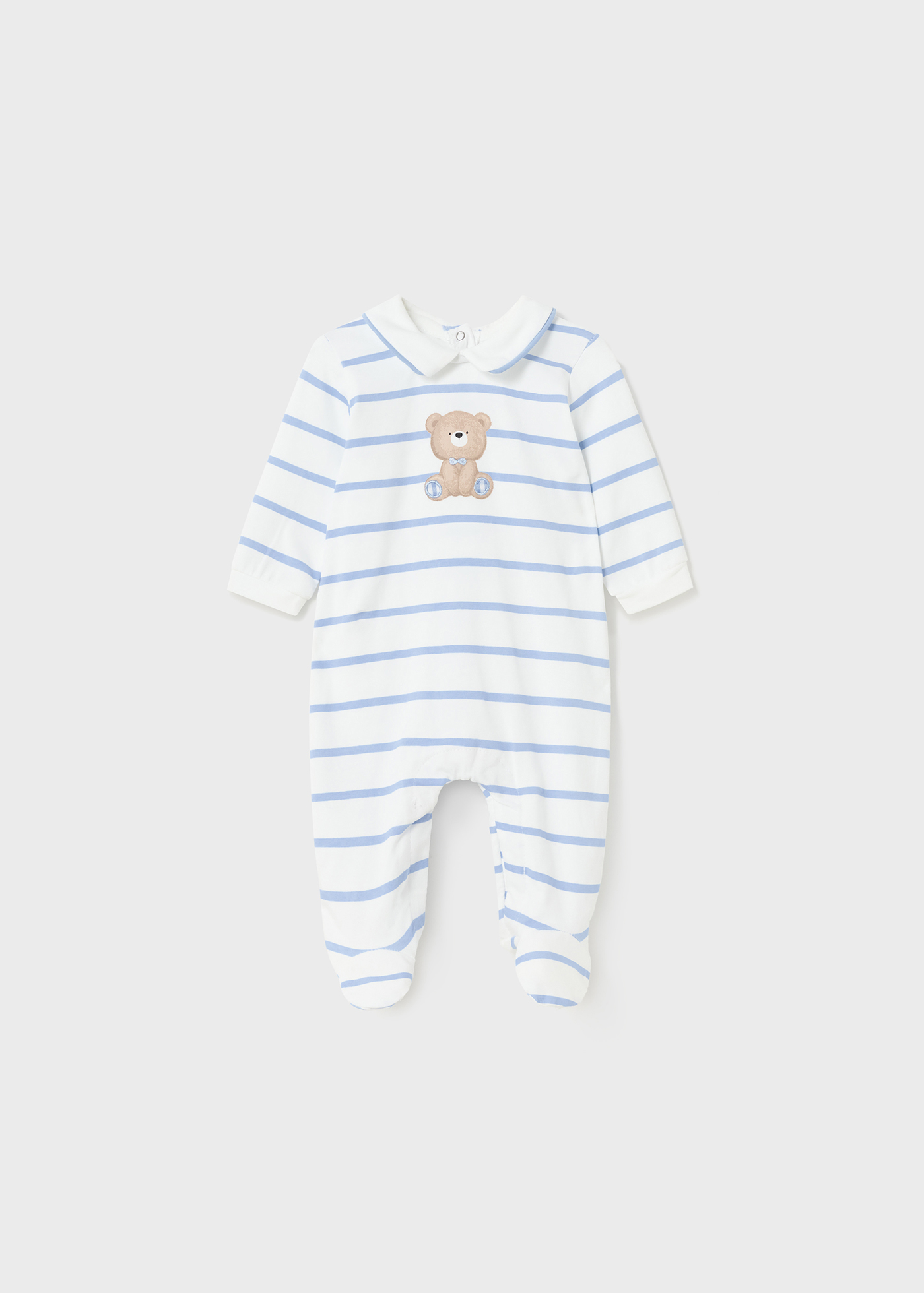 Pijama para recém-nascido com estampa de algodão sustentável