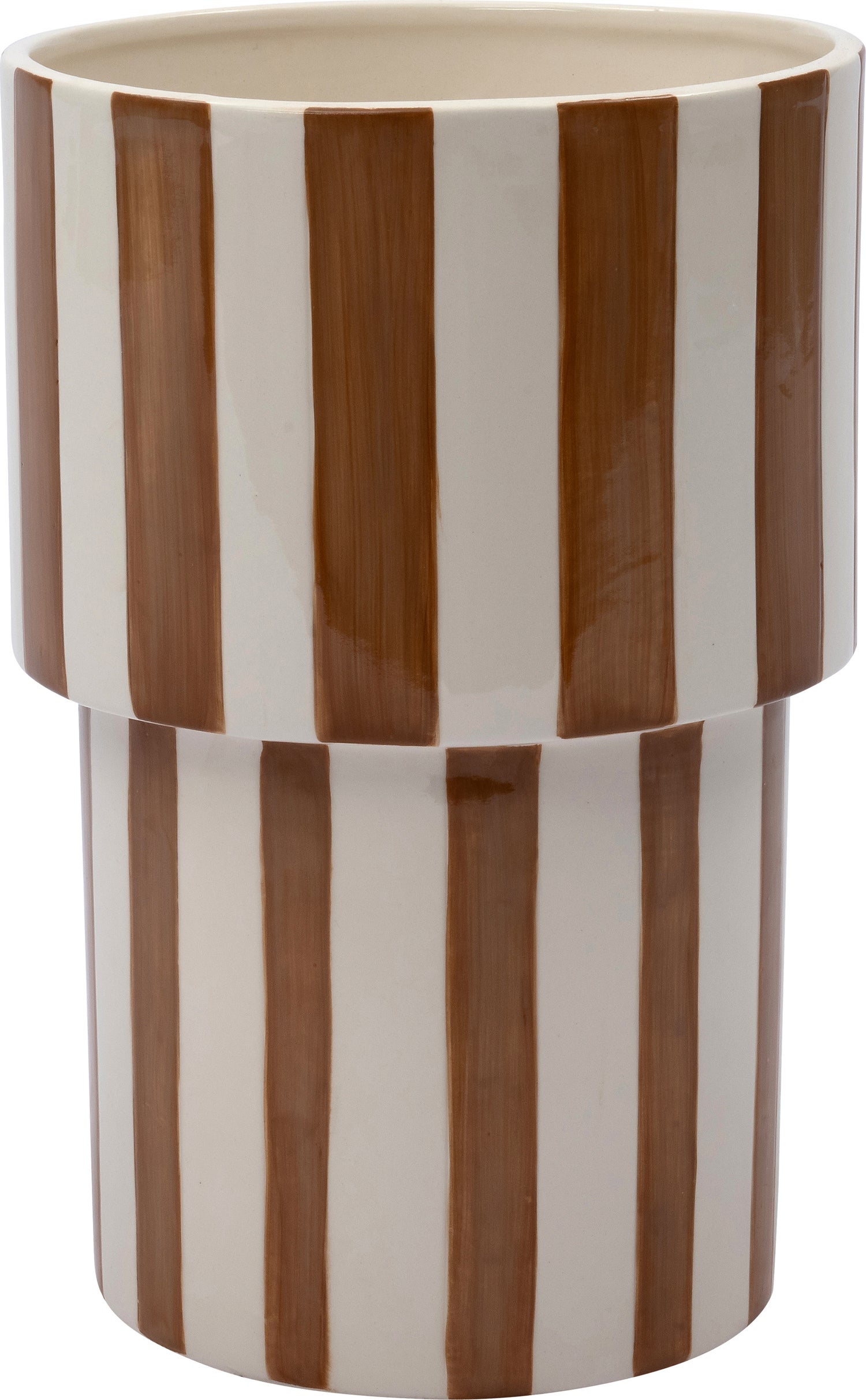 Intratuin bloempot Amel bruin / wit D 18 H 27 cm