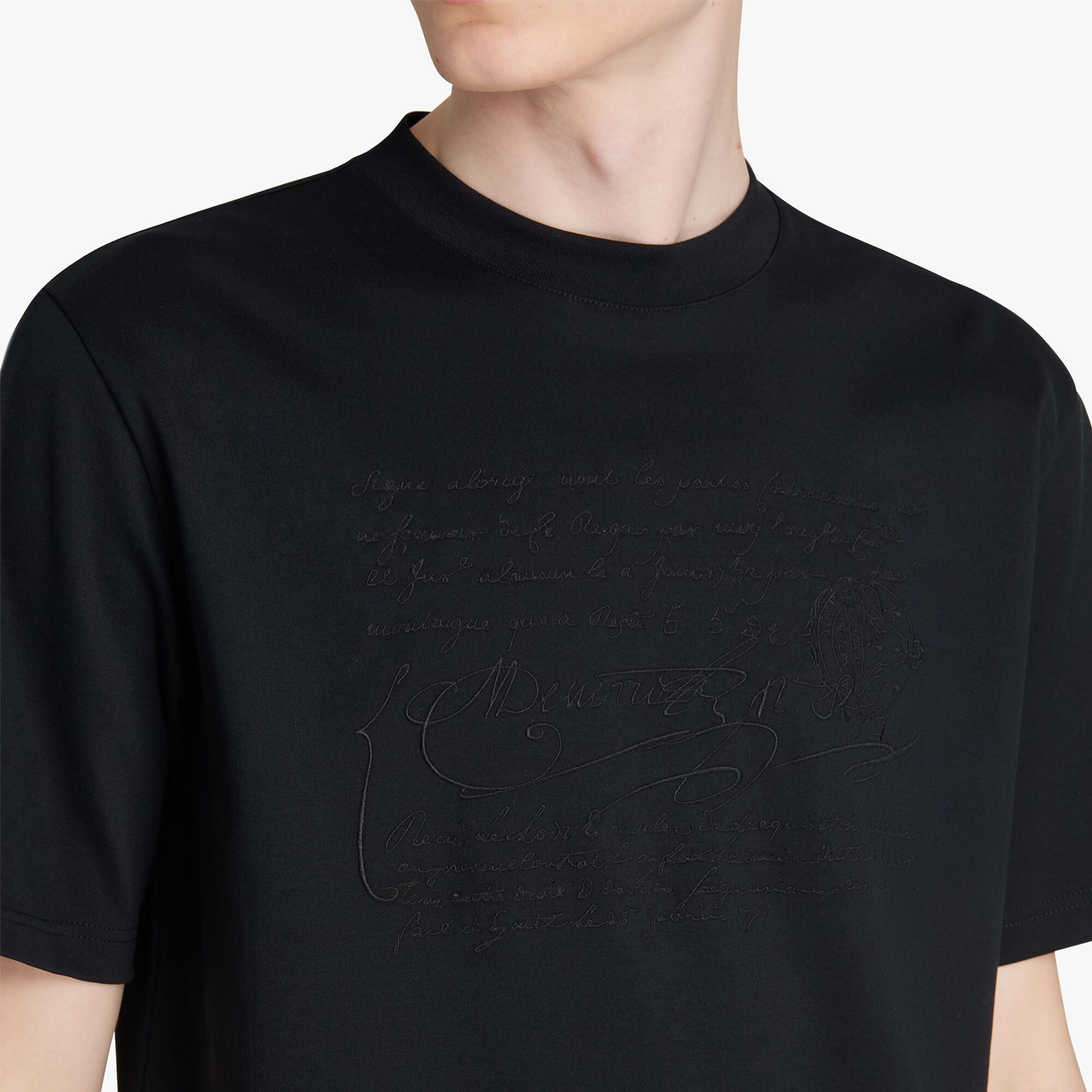 T-shirt Avec Broderie Scritto
