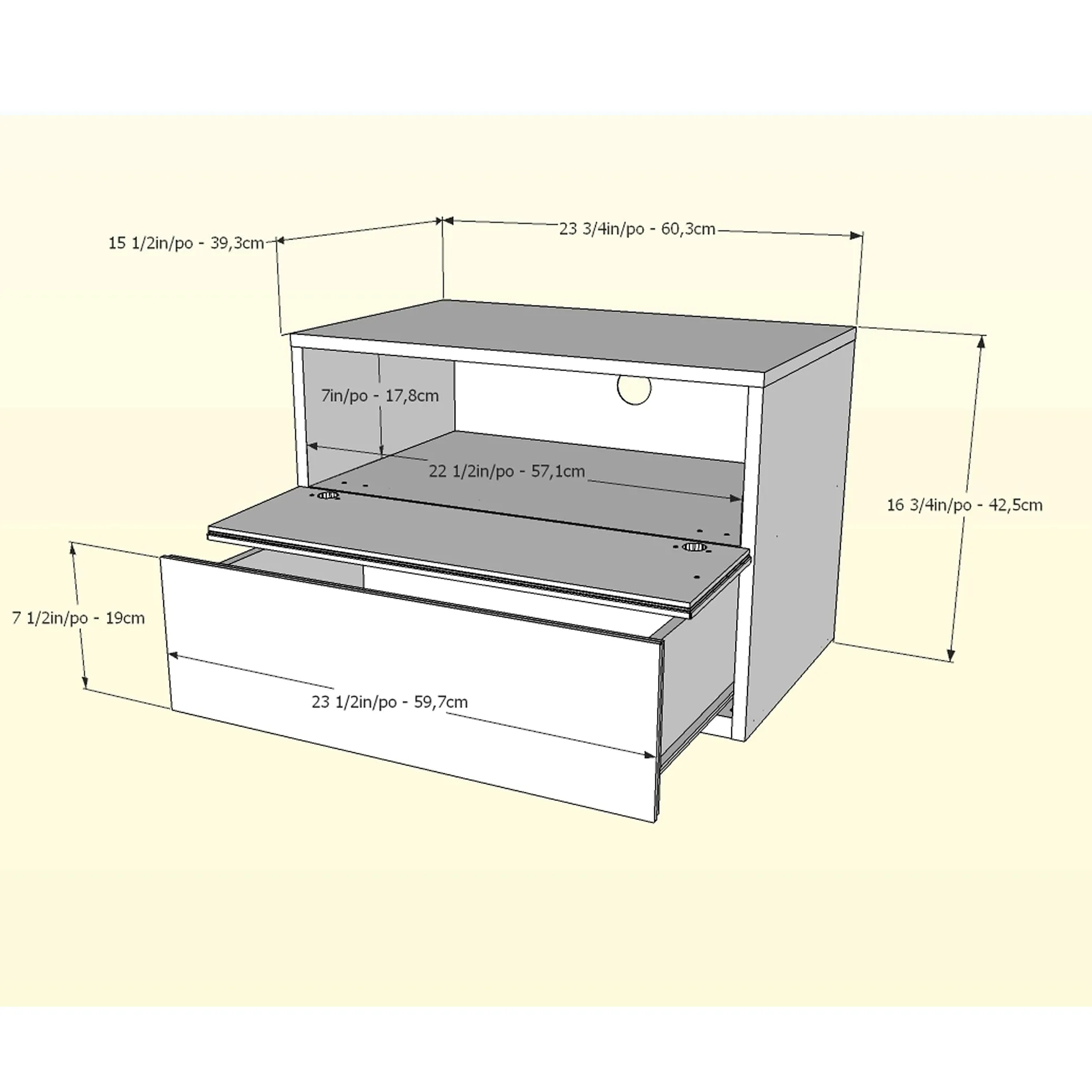 Nexera Table de Nuit Bali - Blanc