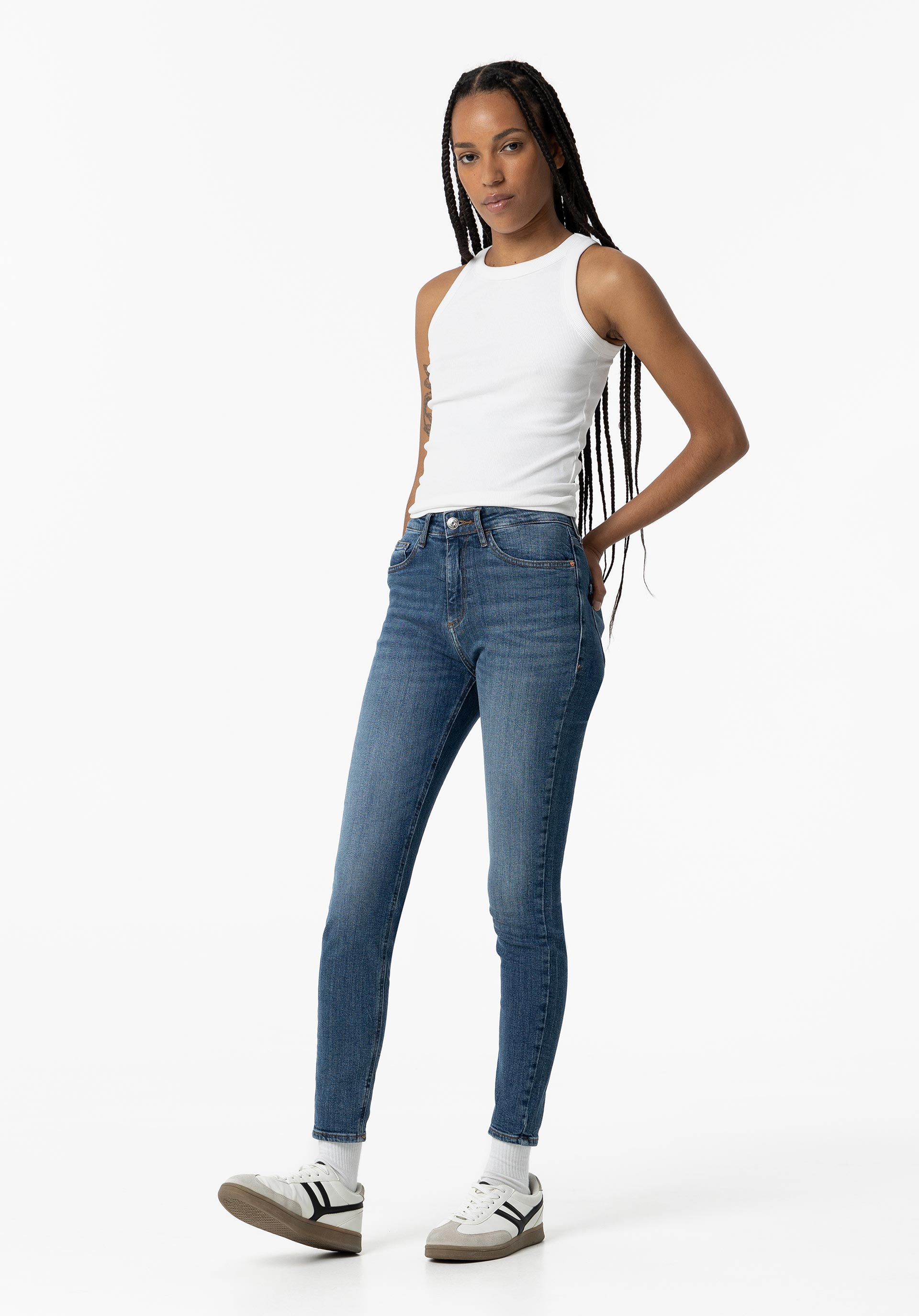 Jeans Lauren Skinny Cintura Alta