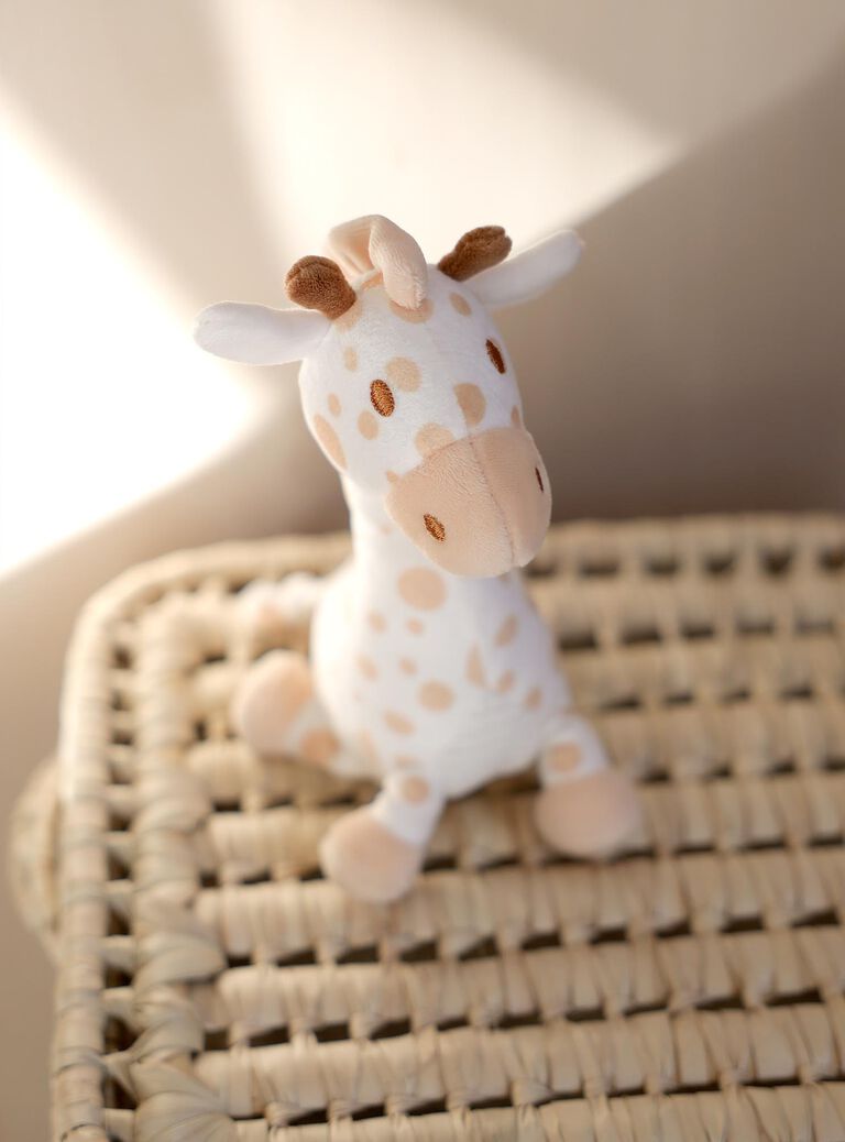 Peluche Girafe miel et écru