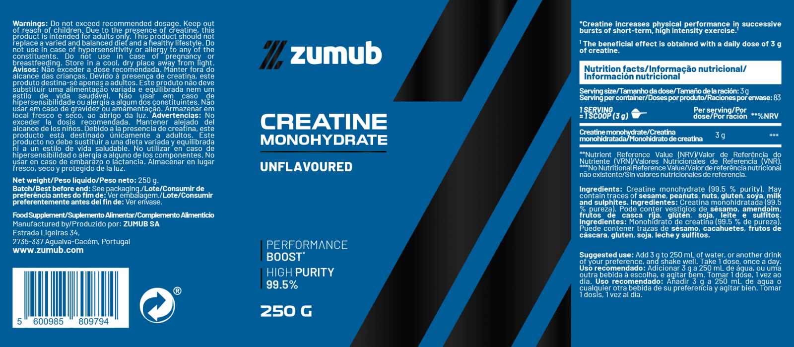 Creatina Zumub 100 g