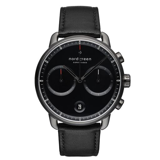 Nordgreen Pioneer PI42GMLEBLBL Herreur, Gun Metal, 42 mm