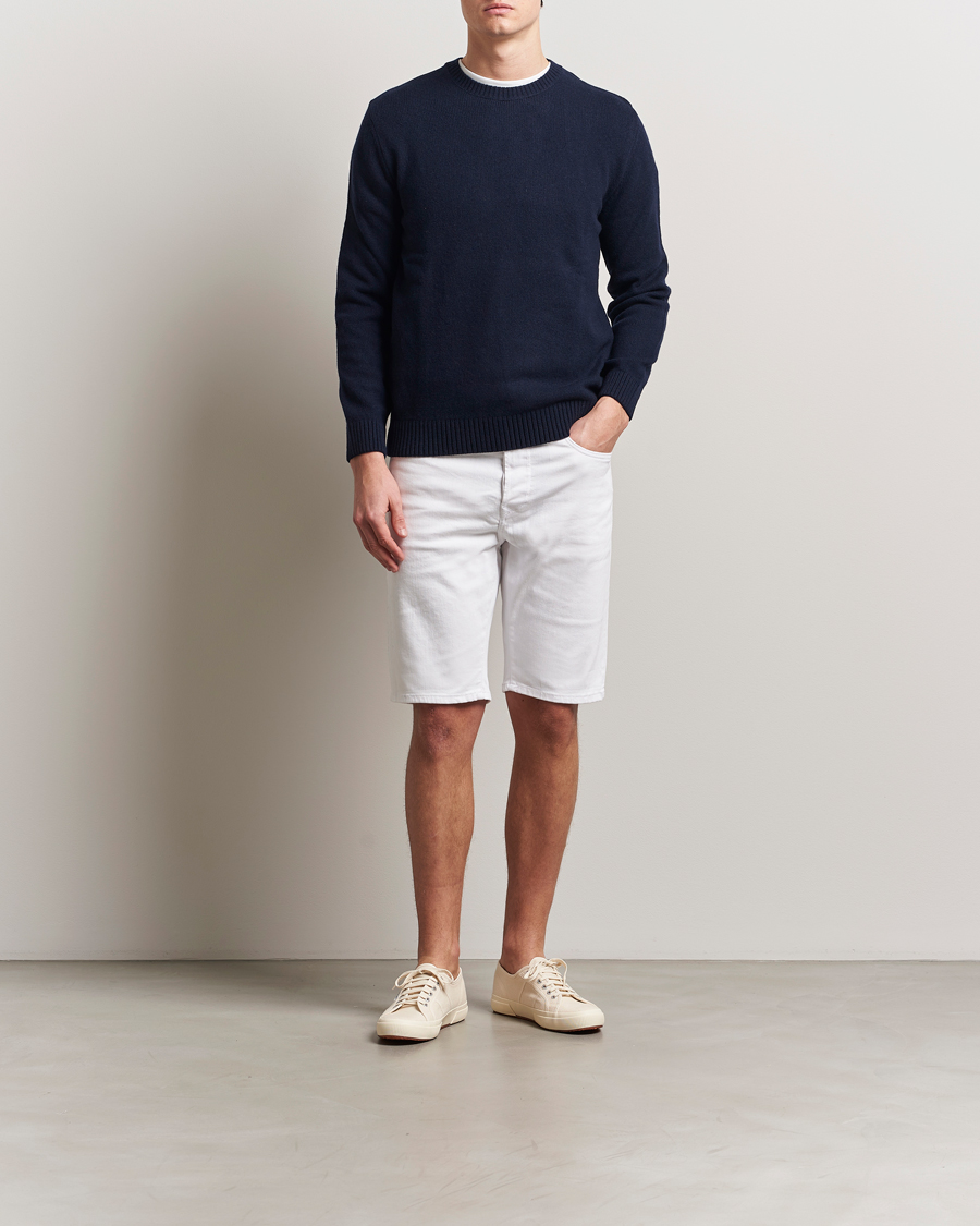 Replay RBJ981 Stretch Denim Shorts White