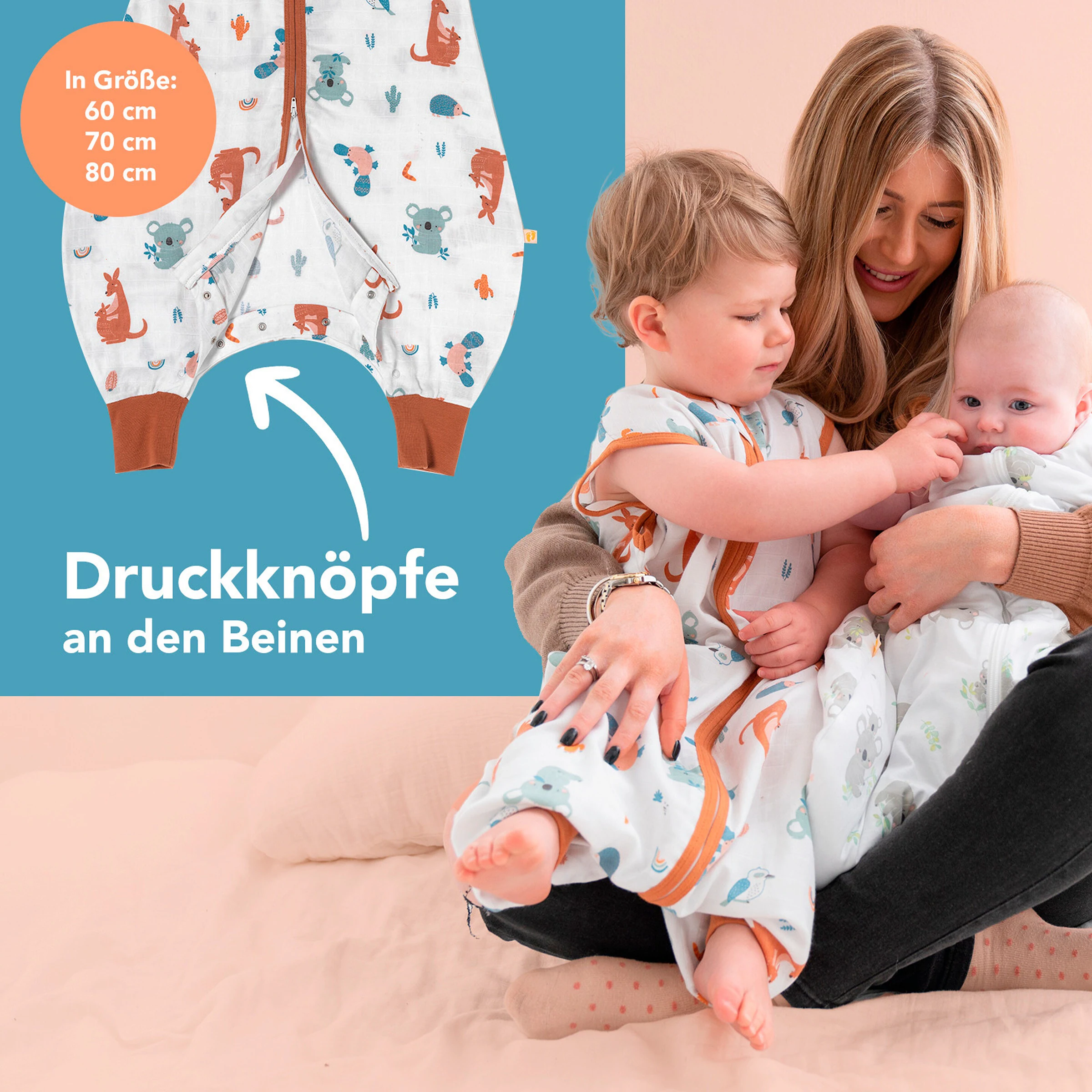 schlummersack Schlafsack mit Füßen 0.5 Tog Känguru