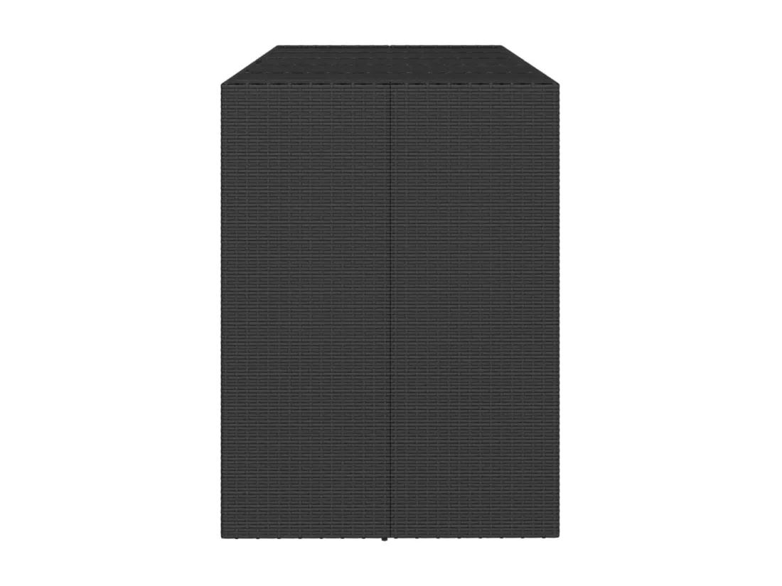 Prolenta Premium - Table de bar et dessus en verre noir 185x80x110 cm poly rotin