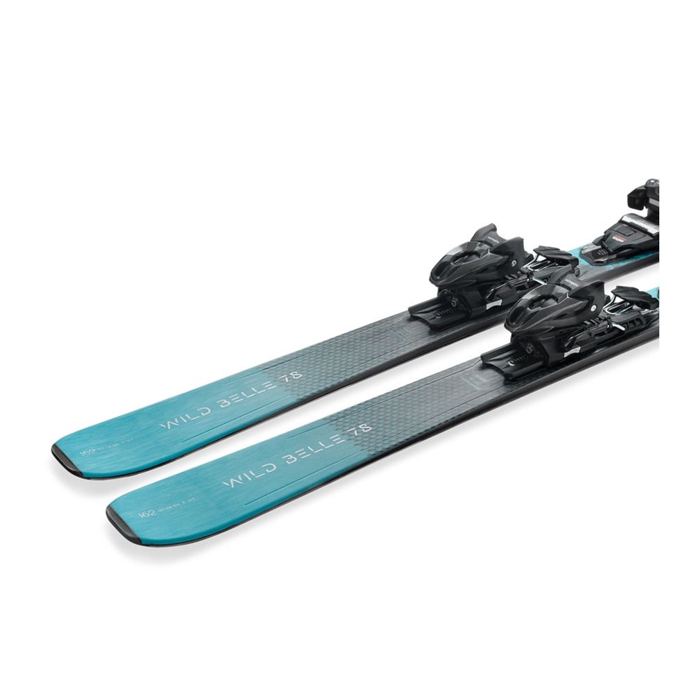 Nordica WILDE BELLE 78 CA - Skis all mountain + Fixatons TP2 COMPACT 10 FDT Femme anthrazite/aqua/noir/anthracite