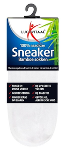 Lucovitaal Sneaker Bamboesokken Wit Maat 39-42 1PR