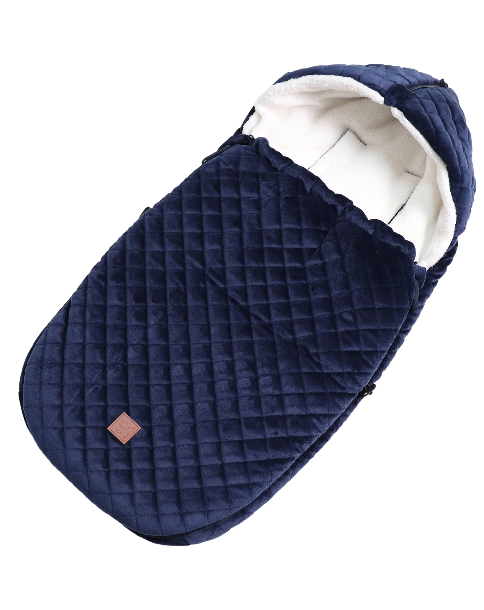 Fußsack VELVET HOODY PREMIUM XL (100x75) in blau