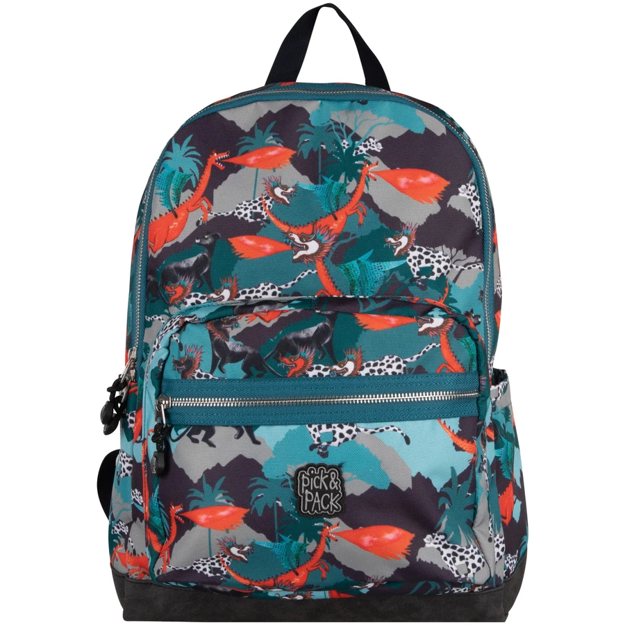 Pick & Pack Rucksack Forest Dragon L Silver