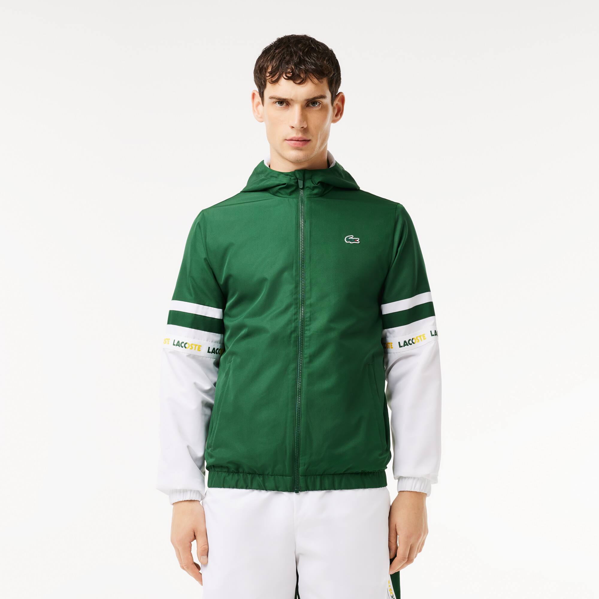 Tennis-Trainingsjacke mit Logostreifen Jacken & Mäntel - Grün - Lacoste - Herren