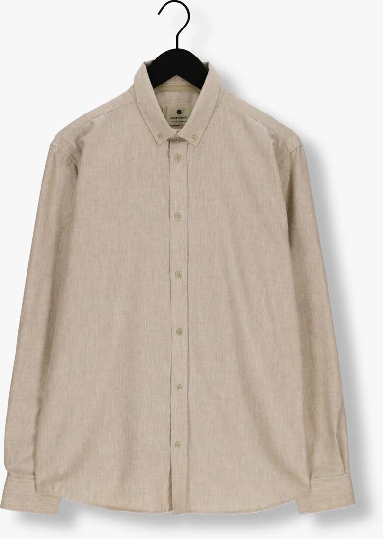 ANERKJENDT beige anerkjendt casual overhemd akkonrad melange shirt