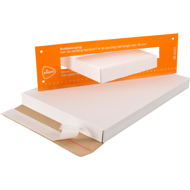 SendProof® Brievenbusdoos, A4, golfkarton, 350x250x28mm, wit