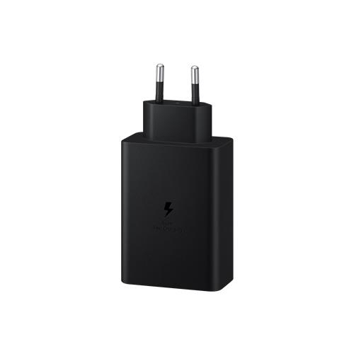 (65W) Galaxy S25  Plus Dual USB C / 1x USB A Super Fast Charging Trio Netzteil Schnell Ladegerät (EP-T6530NBEGEU) - Schwarz