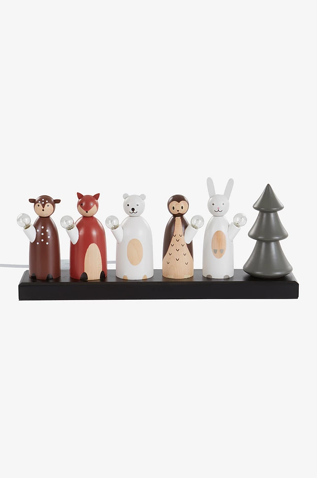 FOREST FRIENDS (Field Unset) adventslysestake 19 cm