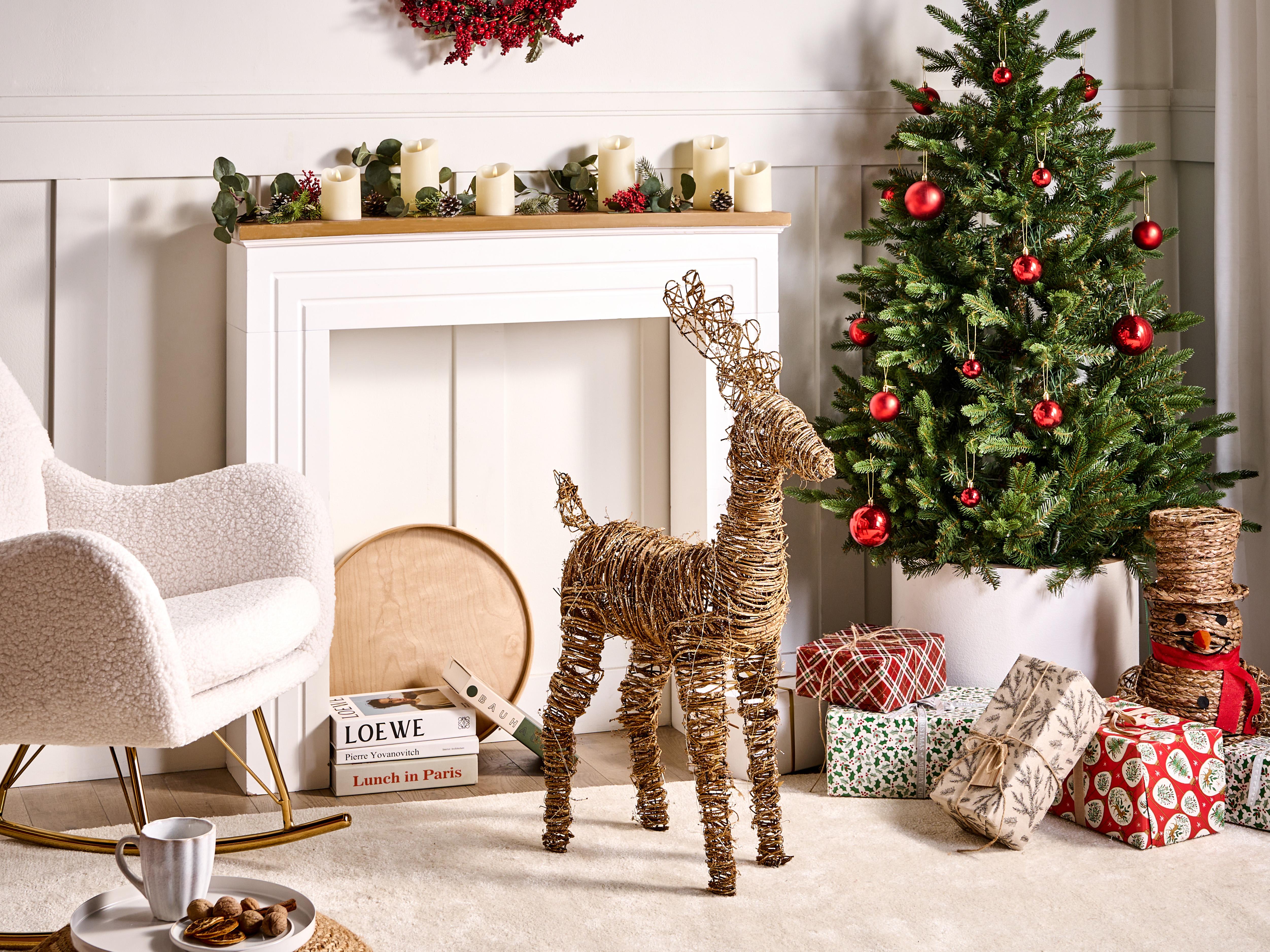 Kerstdecoratie LED GRINDAVIK Rendier 97 cm Natuurlijk