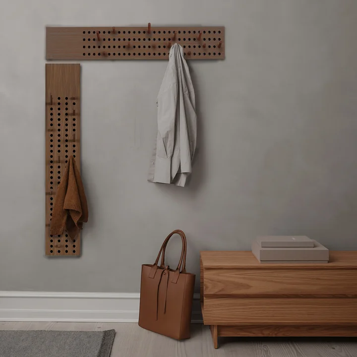 We Do Wood - Scoreboard Garderobe gross, horizontal, Eiche natur