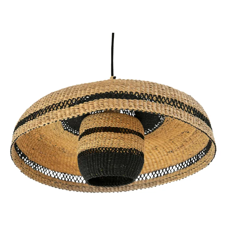Golden Editions Suspension Hatter + Lantern tissé à la main  | Bleu marine