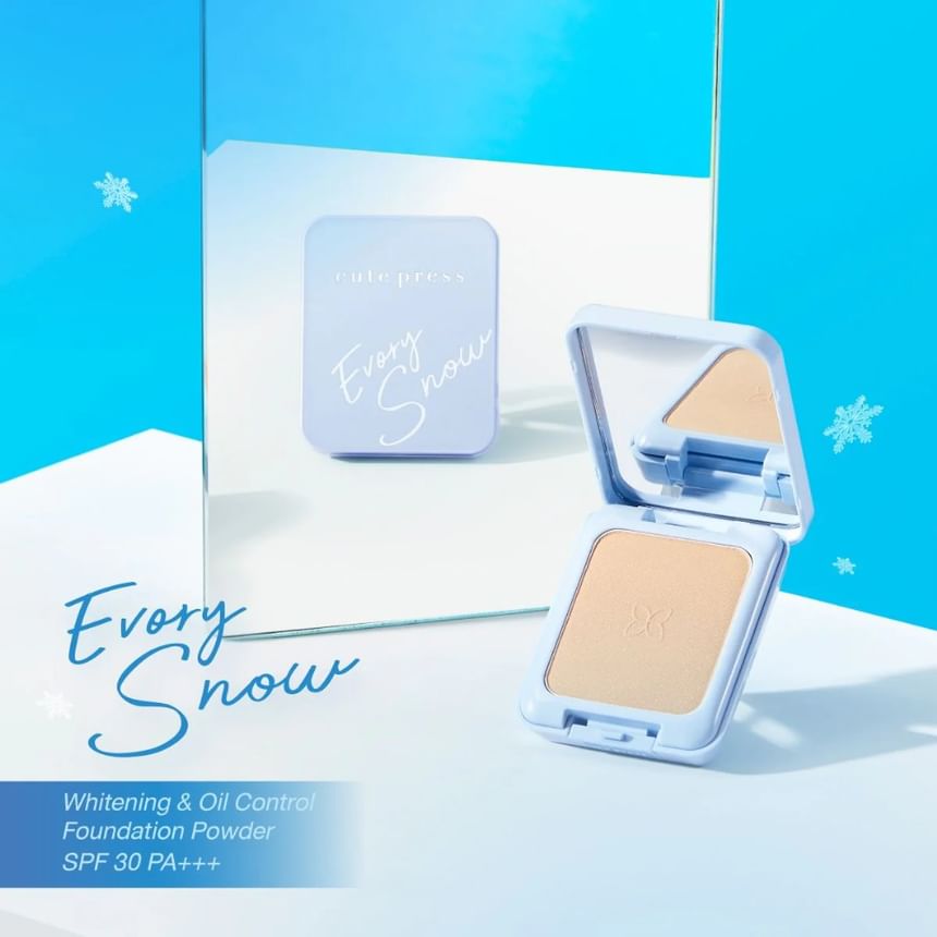 Cute Press - Evory Snow Whitening & Oil Control Foundation Poeder SPF 30 PA ++
