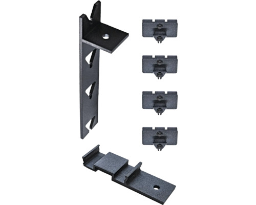 H-CLICK boeibordhouder 120 inclusief adapter en schroeven voor twee planken; 4 stuks